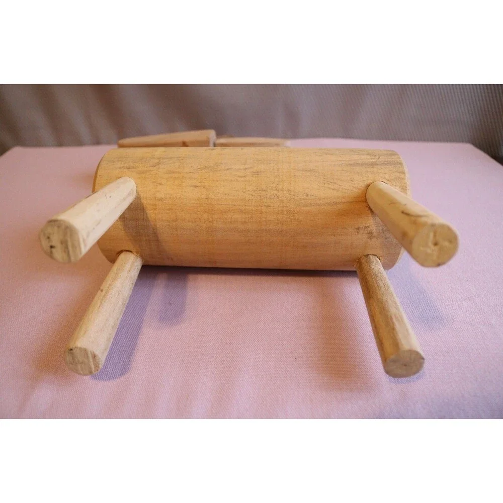 Rustic Wooden Branch & Twig Reindeer Christmas Décor Folk Art Figurine